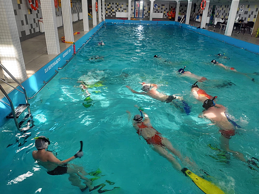 Hokej pod wodą Walenie Siemianowice Śląskie Trening 18 III 2023